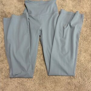 Lululemon Athletica Blue Flare Pants with High-Waist Design